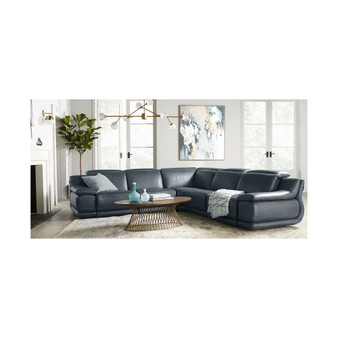Daisley 6-Pc. Leather "L" Shaped Sectional Sofa with 2 Power Recliners