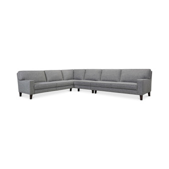 CLOSEOUT! Sandrew 4-Pc. Fabric Sectional with 4 Power Foot Rests and Armless Chair