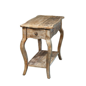 Rustic - Reclaimed Chairside Table, Driftwood