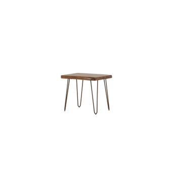Grandby Acacia Wood Side Table in Walnut Finish - 26" x 24" x 22"