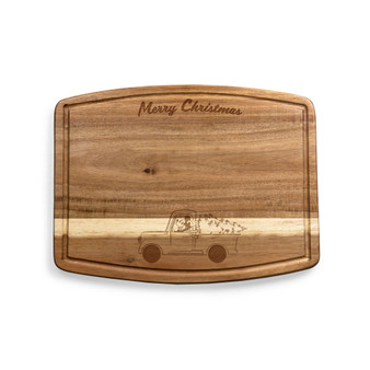 Disney's Mickey Mouse Christmas Ovale Acacia Cutting Board