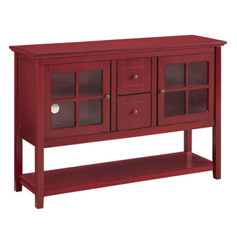 52" Wood Console Table TV Stand - Antique Red