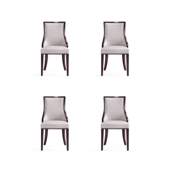 Grand 4-Piece Beech Wood Upholstered Dining Chair Set