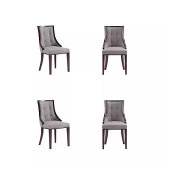 Fifth Avenue 4-Piece Beech Wood Faux Leather Upholstered Dining Chair Set