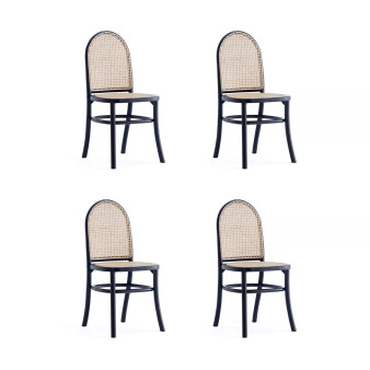 Paragon 4-Piece Ash Wood and Natural Cane Dining Chair