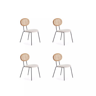 Jardin 4-Piece Upholstered Metal Dining Chair
