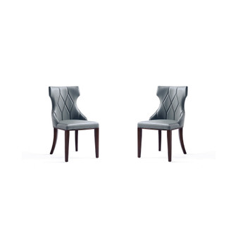 Reine 2-Piece Beech Wood Faux Leather Upholstered Dining Chair Set