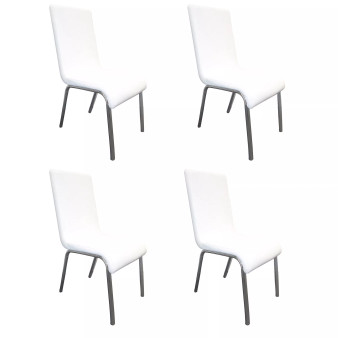 Bailee Modern Faux Leather Side Chairs, Set of 4