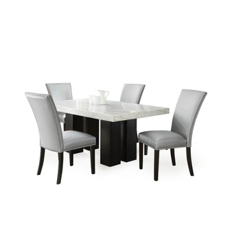 Camila Rectangle Dining Table and Silver Dining Chair 5-Piece Set, Created for Macy's