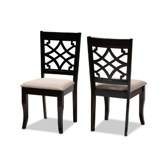 Mael Modern and Contemporary Fabric Upholstered 2 Piece Dining Chair Set