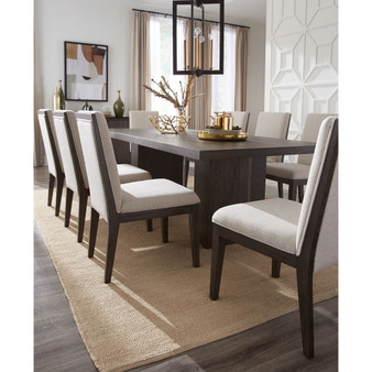 Beckett Pedestal Dining Table 9pc Set (Rectangular Table + 8 Chairs)