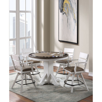 Wappinger 5 Piece Counter Height Game Set (Convertible Table and 4 stools)