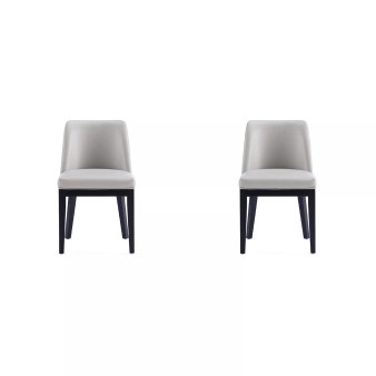 Gansevoort 2-Piece Beech Wood Faux Leather Upholstered Dining Chair Set