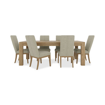 Davie Rectangle Dining 7pc Set (Table + 6 Upholstered Side Chair)