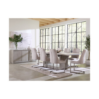 Tivie 9pc Dining Set (Rectangular Table + 8 Dining Chairs)