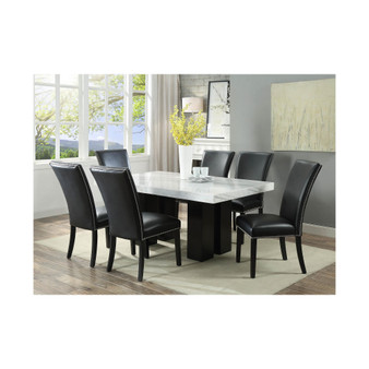 Camila Rectangle Dining Table and Black Dining Chair 7-Piece Set, Created for Macy's