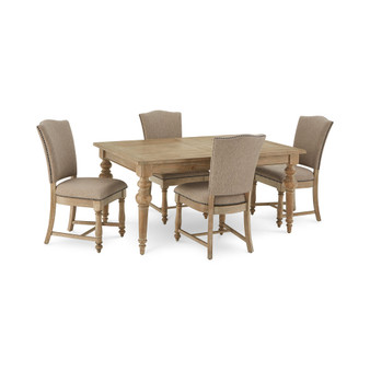 Sonora 5-pc. Dining Set (Rectangular Expandable Table + 4 Upholstered Side Chairs)