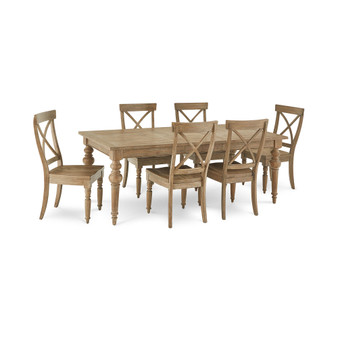 Sonora 7-pc. Dining Set (Rectangular Expandable Table + 6 X-Back Side Chairs)