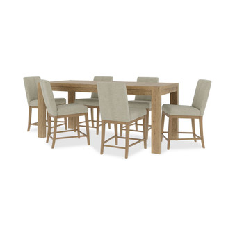 Davie Gathering Dining 7pc Set (Rectangular Table + 6 Counter Height Chair)