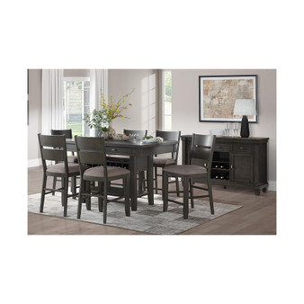 Waite 7pc Dining Set (Counter Height Rectangular Table & 6 Side Chairs)
