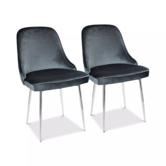 Marcel Dining Chair (Set of 2) - Chrome Finish