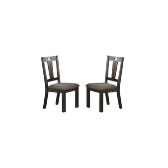 Set of 2 Upholstery Dining Chairs, Brown