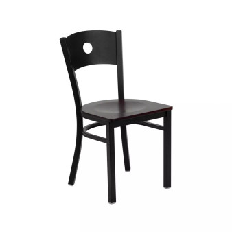 Circle Back Metal Restaurant Dining Chair