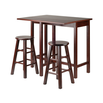 Lynnwood Drop Leaf Island Table with 2 Square Legs Stool