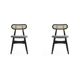 Colbert 2-Piece Ash Wood and Natural Cane Upholstered Dining Chair