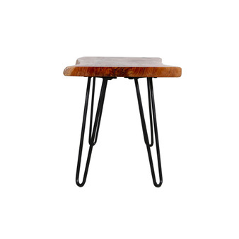 Hairpin Natural Live Edge Wood With Metal 36" Bench