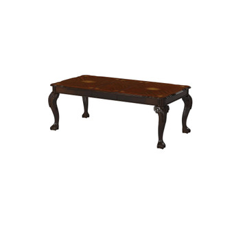 Elegant Design Dark Cherry Finish Dining Table with Removable Extension Leaf Cherry Veneer Wood Dining Furniture