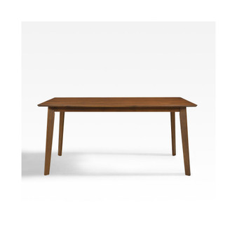 63" Mid Century Modern Solid Wood Dining Room Table