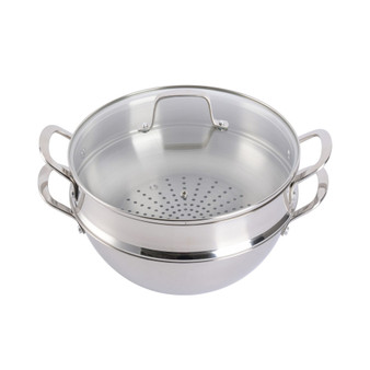 Castelle Stainless Steel 12" Essential Pan with Steamer