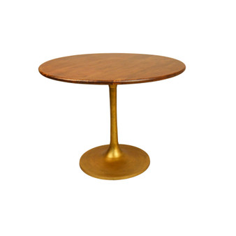 Alden Wood Top Round Dining Table