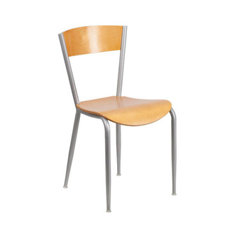 Silver Metal Restaurant Chair