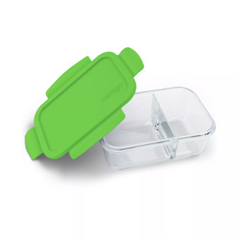 Small Divided Glass Food Storage Container