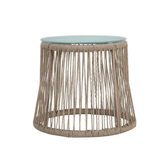 Southport Outdoor Side Table with Glass Table Top