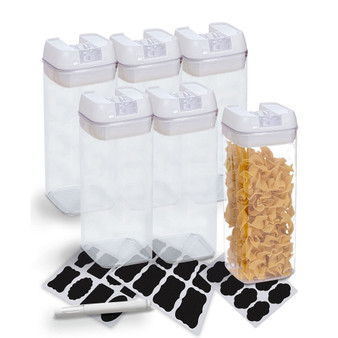 6 Piece Food Storage Containers, 1.2 Liter
