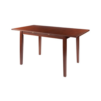 Darren Solid/Composite Wood Dining Table, Extension Top - Walnut