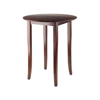 Transitional Fiona Round High Table, Walnut