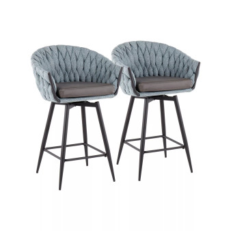 Braided Matisse Contemporary Counter Stool, Set of 2