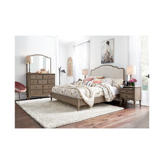 Provence Upholstered Queen Bed 3-Pc. Set (Bed, Nightstand & Chest)