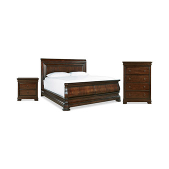 Reprise Cherry Bedroom Furniture, 3-Pc. Set (Queen Bed, Nightstand & Chest)