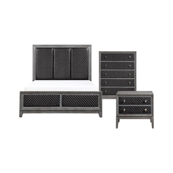 Meredith 3pc Bedroom Set (Queen Bed, Chest & Nightstand)