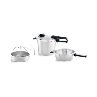 Vitavit Stainless Steel Premium Set 2.6 Quart , 6.3 Quart Pressure Cooker and Pressure Skillet