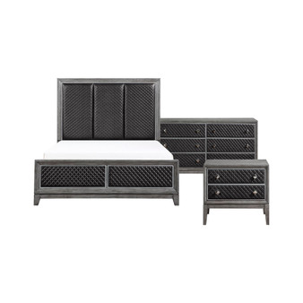 Meredith 3pc Bedroom Set (California King Bed, Dresser & Nightstand)