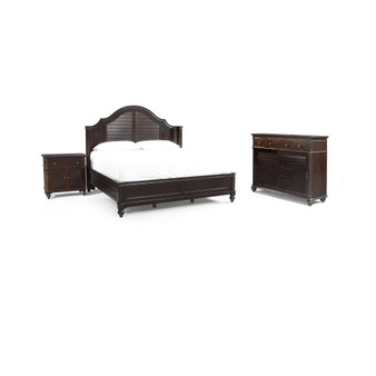 Paula Deen Bedroom Furniture, Steel Magnolia Tobacco Finish King 3 Piece Set (Bed, Dresser and Nightstand)