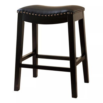 Jaden Bonded Leather Saddle Short Bar Stool
