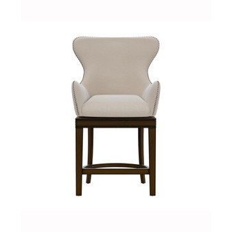 41" Wood Caydena Memory Return Swivel Furniture Counter Height Stool