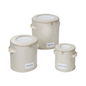Round Dinnerware Storage Boxes, Set of 3